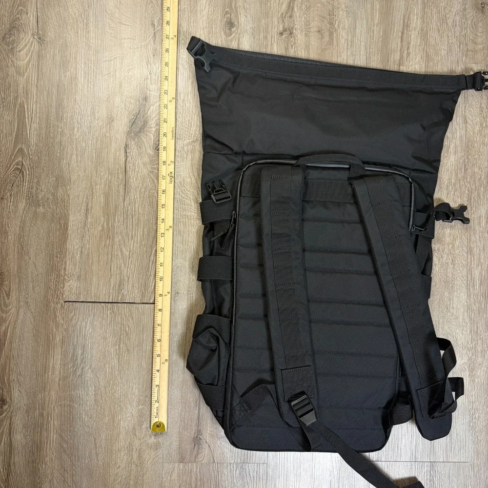 Under Armour Roll Top Backpack Black Pursuit of Victory Straps Tactical